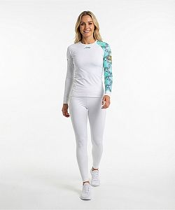 Dámské funkční triko dlouhý rukáv DRAGONFLY bílá Bamboo Heavy