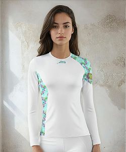 Dámské funkční triko dlouhý rukáv DRAGONFLY bílá Bamboo Ultra