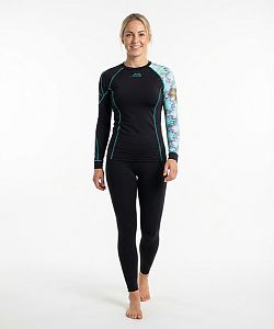 Dámské funkční triko dlouhý rukáv DRAGONFLY černá Bamboo Thermo