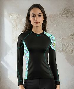 Dámské funkční triko dlouhý rukáv DRAGONFLY černá Bamboo Ultra