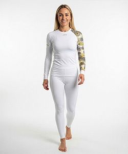 Dámské funkční triko dlouhý rukáv GOLDEN EYE bílá Bamboo Heavy