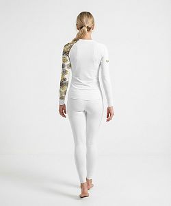 Dámské funkční triko dlouhý rukáv GOLDEN EYE bílá Bamboo Heavy