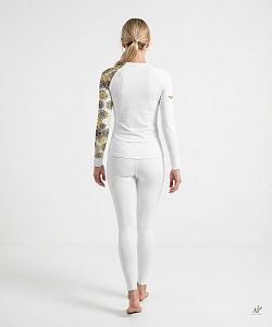 Dámské funkční triko dlouhý rukáv GOLDEN EYE bílá Bamboo Heavy