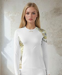 Dámské funkční triko dlouhý rukáv GOLDEN EYE bílá Bamboo Ultra