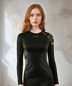 Dámské funkční triko dlouhý rukáv GOLDEN EYE černá Bamboo Ultra