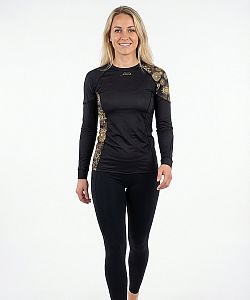 Dámské funkční triko dlouhý rukáv GOLDEN EYE černá Bamboo Ultra