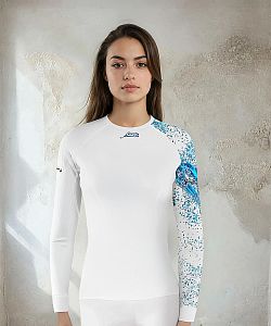 Dámské funkční triko dlouhý rukáv HEART bílá Bamboo Thermo