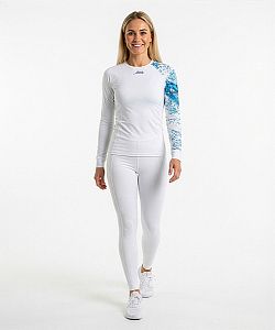 Dámské funkční triko dlouhý rukáv HEART bílá Bamboo Thermo
