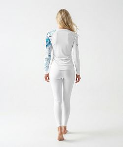 Dámské funkční triko dlouhý rukáv HEART bílá Bamboo Thermo