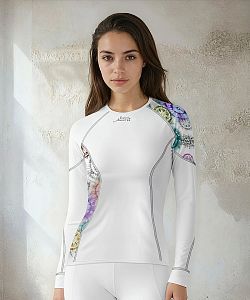 Dámské funkční triko dlouhý rukáv HIPPIE bílá Bamboo Ultra