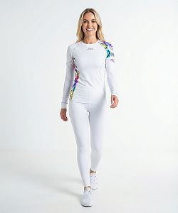 Dámské funkční triko dlouhý rukáv HIPPIE bílá Bamboo Ultra