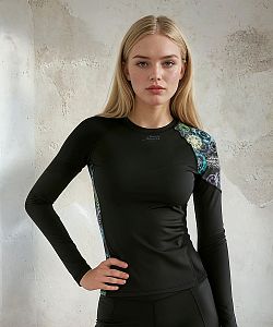 Dámské funkční triko dlouhý rukáv HIPPIE černá Bamboo Ultra