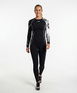 Dámské funkční triko dlouhý rukáv LADY černá Bamboo Thermo