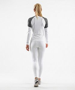 Dámské funkční triko dlouhý rukáv LEO bílá/šedá Bamboo Light New
