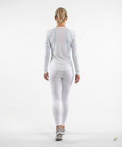 Dámské funkční triko dlouhý rukáv LIGHT BLUE bílá Bamboo Ultra