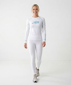 Dámské funkční triko dlouhý rukáv LIGHT BLUE bílá Bamboo Ultra