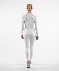 Dámské funkční triko dlouhý rukáv LIGHT BLUE bílá Bamboo Ultra