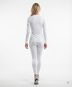 Dámské funkční triko dlouhý rukáv LIGHT GOLD bílá Bamboo Ultra