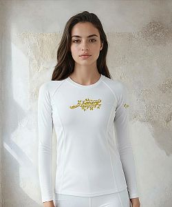 Dámské funkční triko dlouhý rukáv LIGHT GOLD bílá Bamboo Ultra