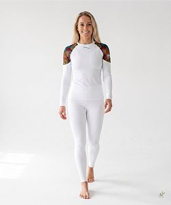 Dámské funkční triko dlouhý rukáv MANDALA bílá Bamboo Light New