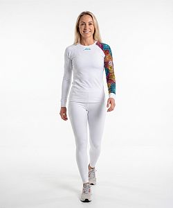 Dámské funkční triko dlouhý rukáv MANDALA bílá Bamboo Thermo