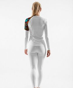 Dámské funkční triko dlouhý rukáv MANDALA bílá Bamboo Ultra
