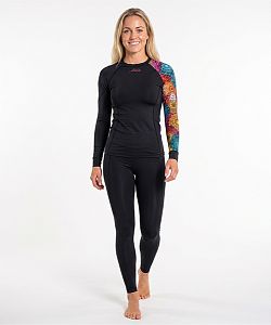 Dámské funkční triko dlouhý rukáv MANDALA černá Bamboo Thermo