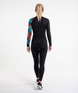Dámské funkční triko dlouhý rukáv MANDALA černá Bamboo Thermo