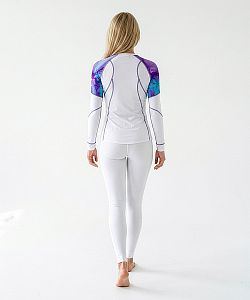 Dámské funkční triko dlouhý rukáv PURPLE bílá Bamboo Light New