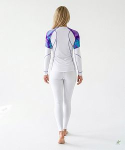 Dámské funkční triko dlouhý rukáv PURPLE bílá Bamboo Light New