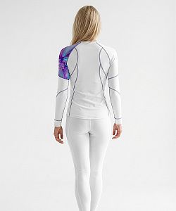 Dámské funkční triko dlouhý rukáv PURPLE bílá Bamboo Ultra