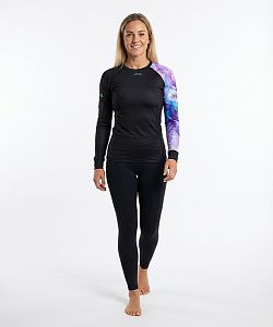 Dámské funkční triko dlouhý rukáv PURPLE černá Bamboo Heavy