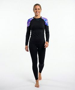 Dámské funkční triko dlouhý rukáv PURPLE černá Bamboo Light New