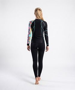Dámské funkční triko dlouhý rukáv RAINBOW černá Bamboo Thermo
