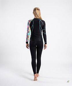 Dámské funkční triko dlouhý rukáv RAINBOW černá Bamboo Thermo