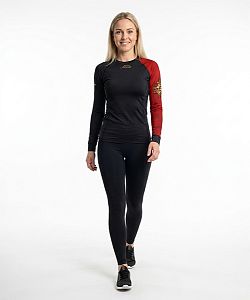 Dámské funkční triko dlouhý rukáv RED VELVET LADY černá Bamboo Thermo