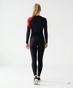Dámské funkční triko dlouhý rukáv RED VELVET LADY černá Bamboo Ultra