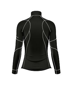 Dámské funkční triko dlouhý rukáv se zipem CONTRAST černá Bamboo Thermo