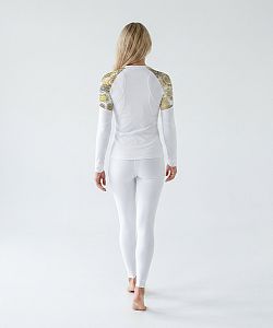 Dámské funkční triko dlouhý rukáv se zipem GOLDEN EYE bílá Bamboo Light New