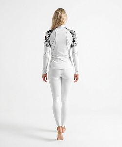 Dámské funkční triko dlouhý rukáv se zipem LADY bílá Bamboo Light New