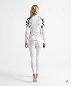 Dámské funkční triko dlouhý rukáv se zipem LADY bílá Bamboo Light New