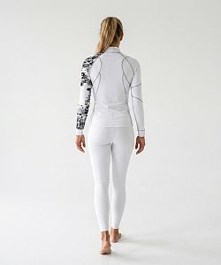 Dámské funkční triko dlouhý rukáv se zipem LADY bílá Bamboo Thermo