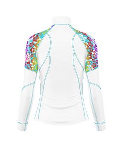 Dámské funkční triko dlouhý rukáv se zipem RAINBOW bílá Bamboo Light New