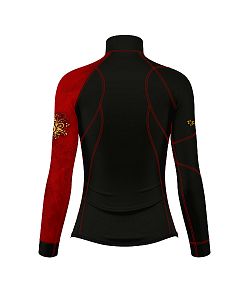 Dámské funkční triko dlouhý rukáv se zipem RED VELVET černá Bamboo Thermo