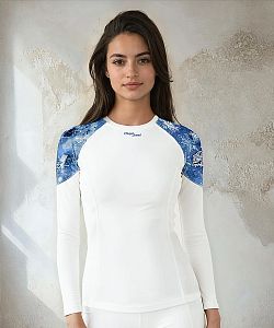 Dámské funkční triko dlouhý rukáv SNOWFLAKES bílá Bamboo Light New