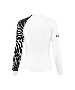 Dámské funkční triko dlouhý rukáv ZEBRA bílá Bamboo Thermo