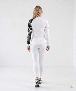 Dámské funkční triko dlouhý rukáv ZEBRA bílá Bamboo Thermo