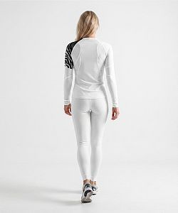 Dámské funkční triko dlouhý rukáv ZEBRA bílá Bamboo Ultra