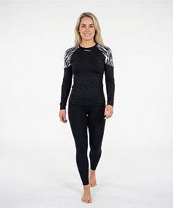 Dámské funkční triko dlouhý rukáv ZEBRA černá Bamboo Light New