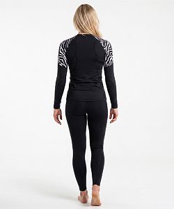 Dámské funkční triko dlouhý rukáv ZEBRA černá Bamboo Light New